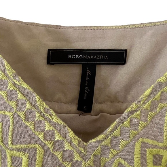 BCBG MAXAZRIA Emeli Women's Light Stone Embroidered Drawstring Tank Top - Smalll - Picture 6 of 6